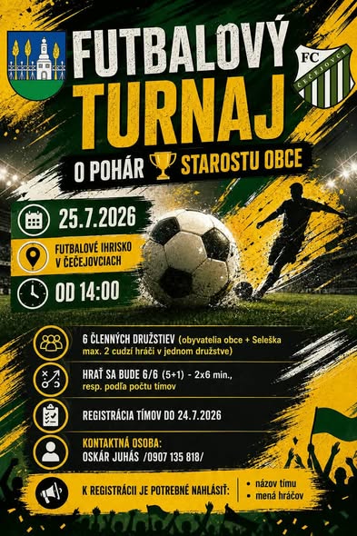 Futbalový turnaj o pohár starostu obce 2026