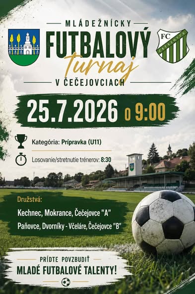 Mládežnícky futbalový turnaj 2026
